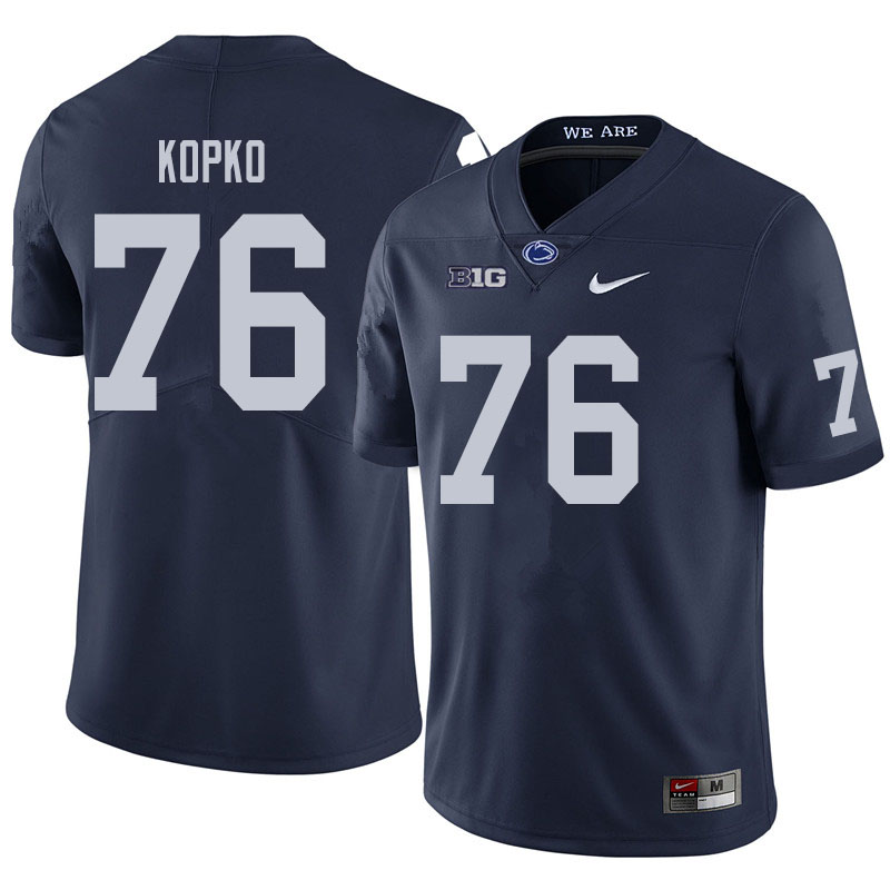 NCAA Nike Men's Penn State Nittany Lions Justin Kopko #76 College Football Authentic Navy Stitched Jersey MOJ4398UG